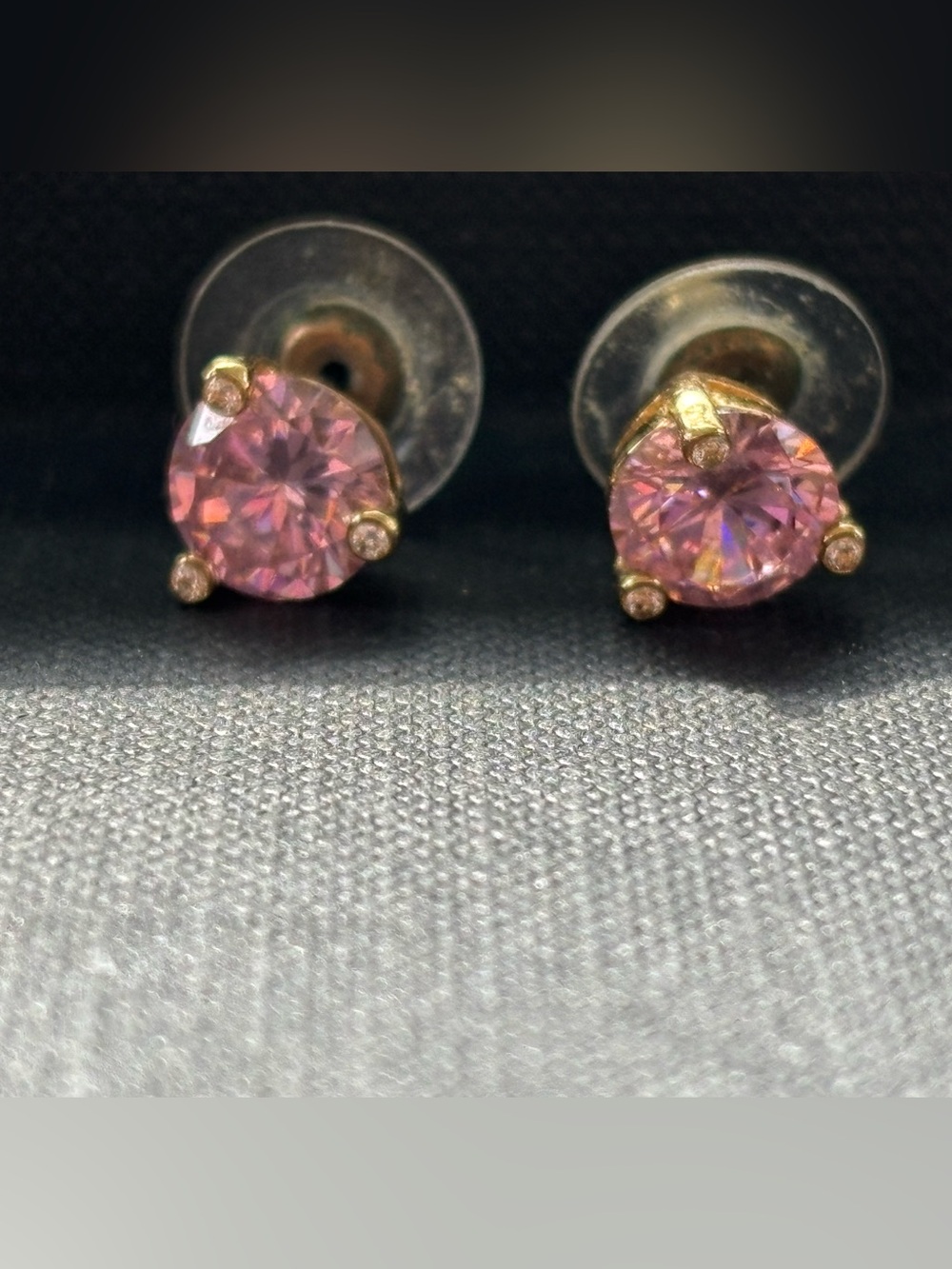 Pink Crystal Stud Earrings - Women's Jewelry